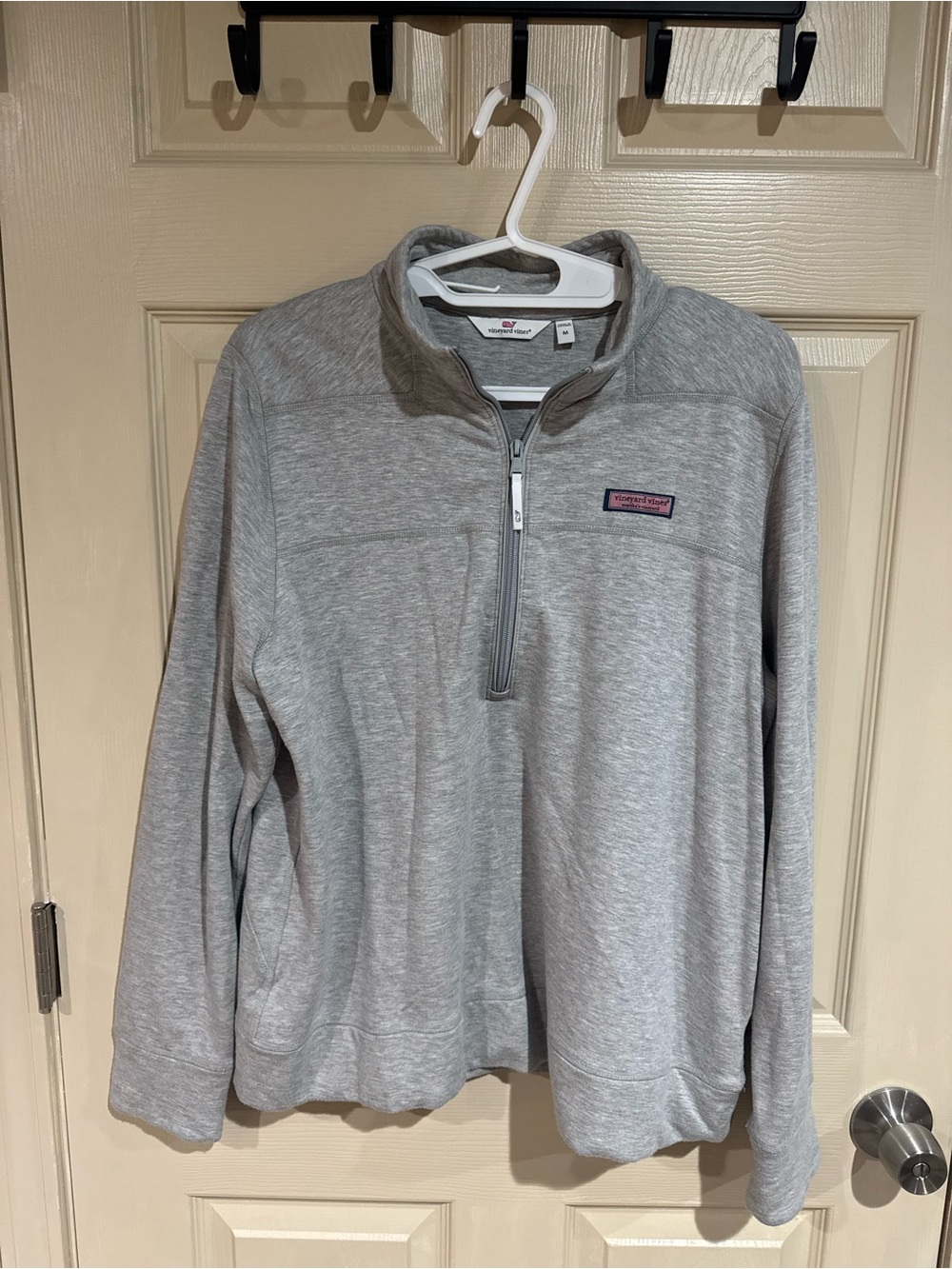 Vineyard Vines Gray Shep Shirt Dreamcloth Quarter-Zip Pullover
